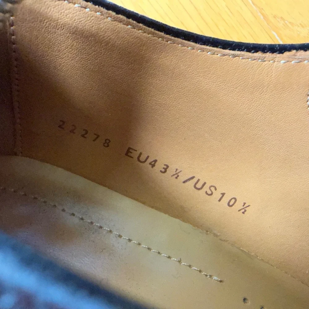 Magnanni Flex Black Leather Derby Dress Shoes EU 43.5 US 10.5 Old Money Spain